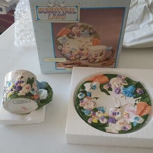Bunnytail Lane Cookie Mug and Plate Set